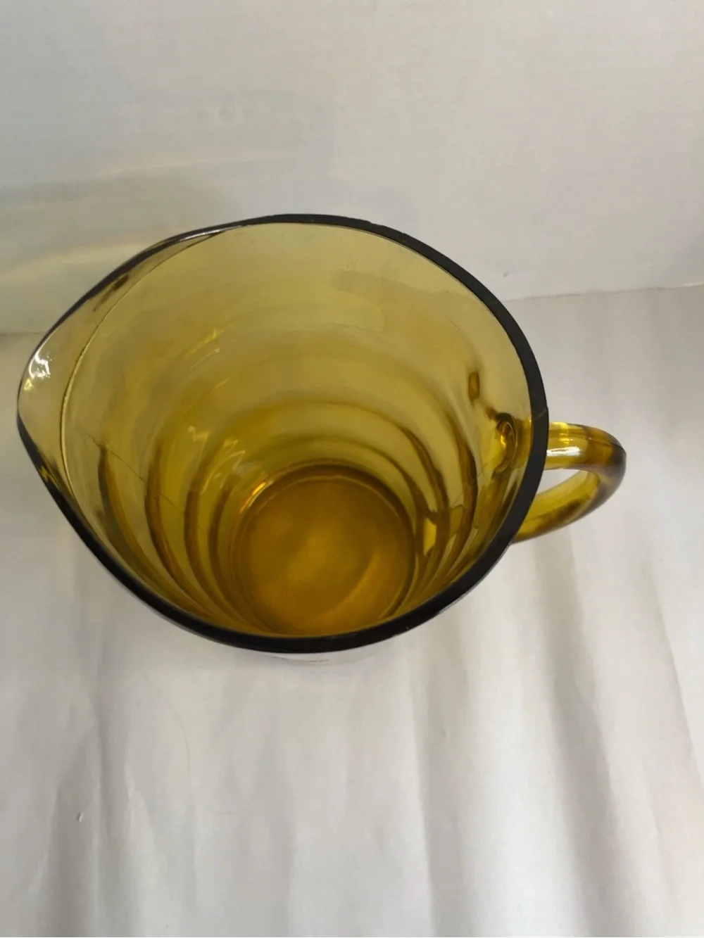 Amber Glass Serving Pitcher with Handle - Home Dining